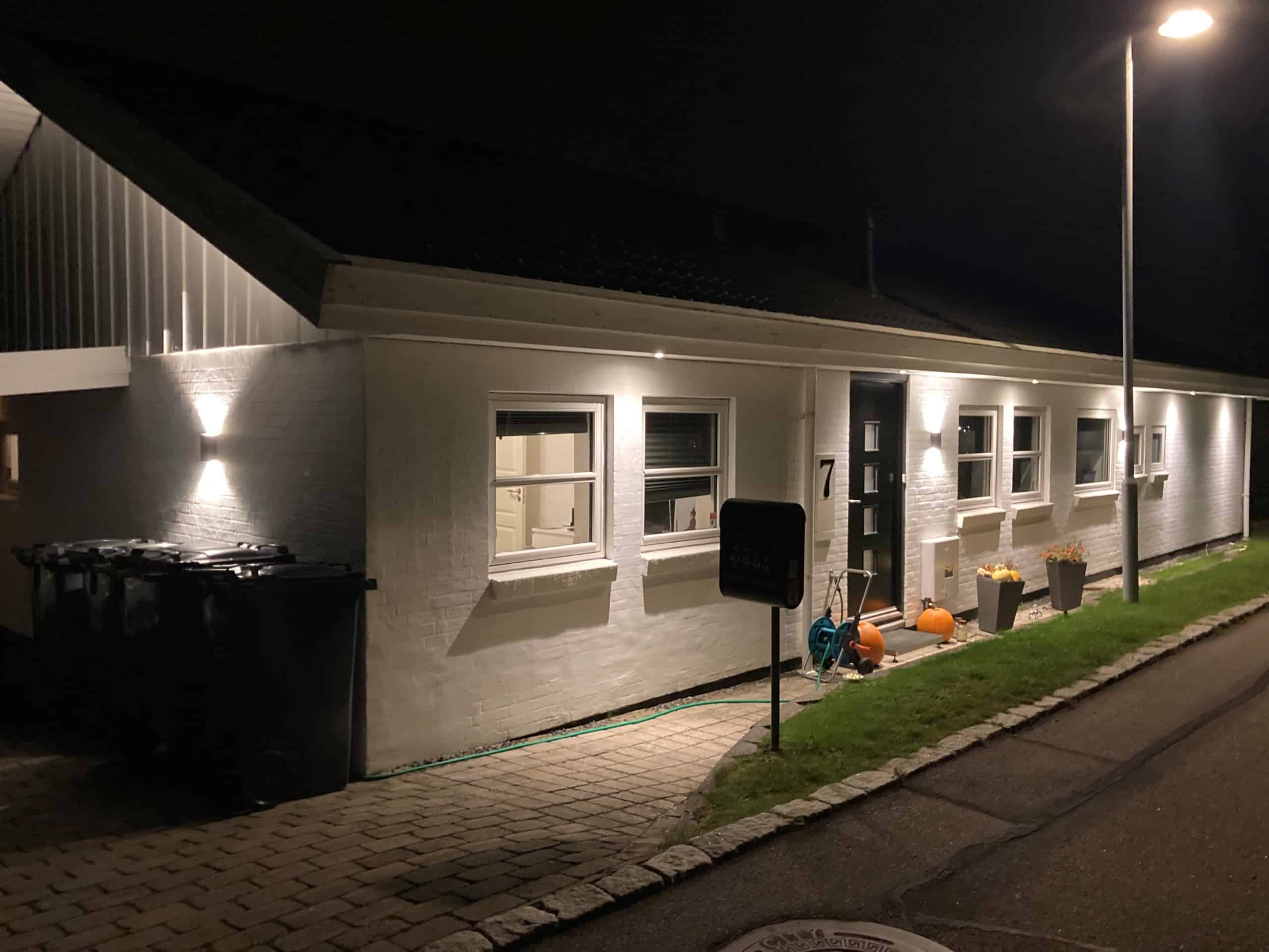 Udebelysning på parcelhus